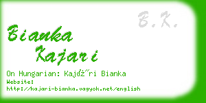 bianka kajari business card